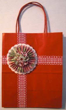 Christmas Rosette Gift Bag
